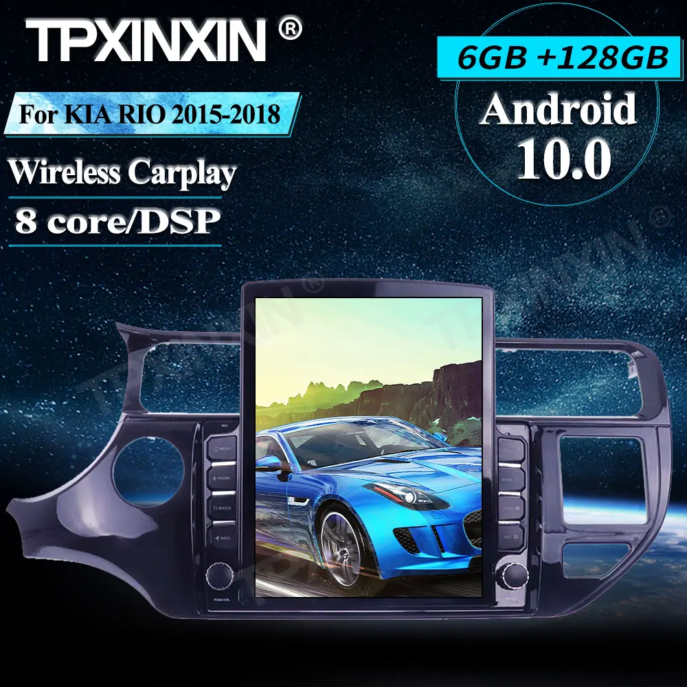 Tesla Style For Kia Rio 20152018 Car Multimedia Player Android 6+128g
