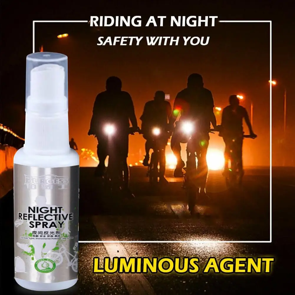 Night Reflective Spray Running Bike Fluorescence Paint Anti Accident Safety Mark Outdoor Tools Rental& Dropship