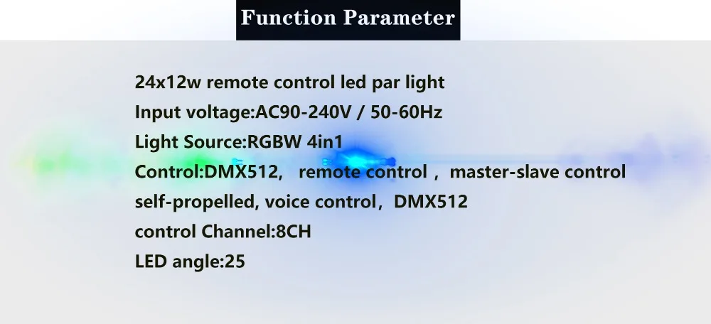 С пультом дистанционного управления 24x12 Вт rgbw 4 в 1 led par светильники dmx512 светодиодные par dj огни крашения огни дискотеки