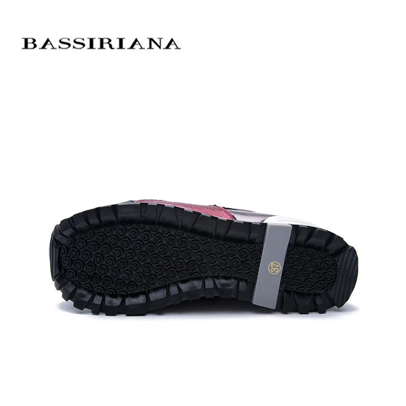 BASSIRIANA2019 новые женские повседневные туфли кожаные туфли на плоской подошве сдобы зимние теплые женские туфли
