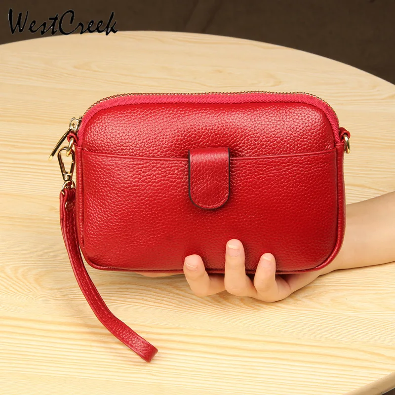 Small Shell Clutch Pouch Fashion Women Organizer Wristlet Purses Female Girl Genuine Leather Coin Purse Phone Money Bag |