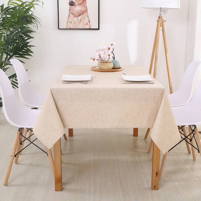  manteles para mesa rectangulares en tela table cloth linen square table cover waterproof solid colo