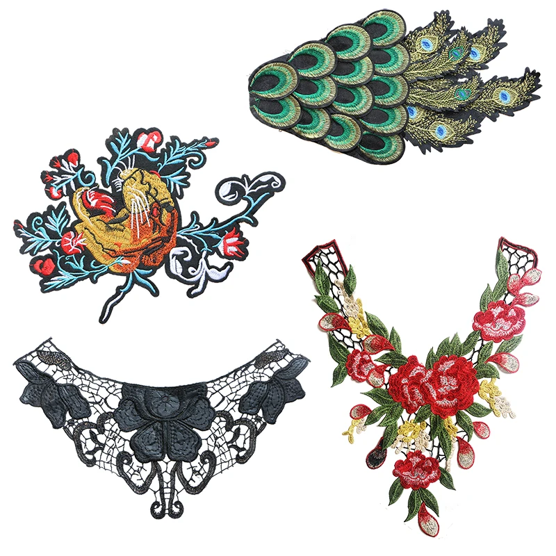 Parche De Apliques Bordados Con Flores Grandes Para Planchar | Cuotas