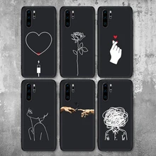 Арт простые линии ручной работы для маленькой девочки с розами P30Lite Мягкий силиконовый чехол для huawei P20 P20Lite P20Pro P30 Lite P30Pro Honor10 чехол для телефона чехол