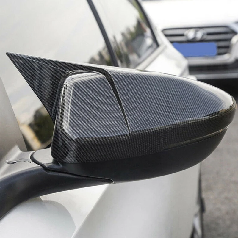 Углеродное волокно боковая крышка зеркала заднего вида отделка бык рога для Honda Accord-19