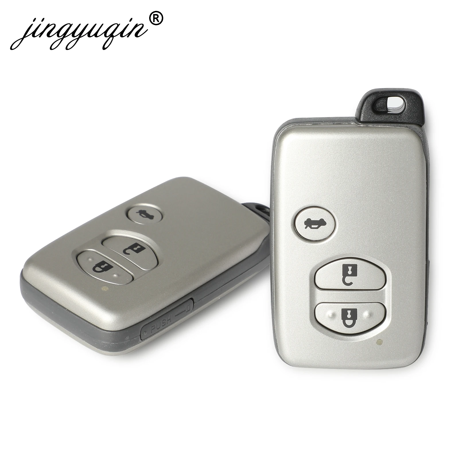 Jingyuqin 10 шт. Замена 2/3/4 кнопки ключа оболочки для Toyota Prius Land Cruiser Avalon Prado чехол для дистанционного ключа от машины