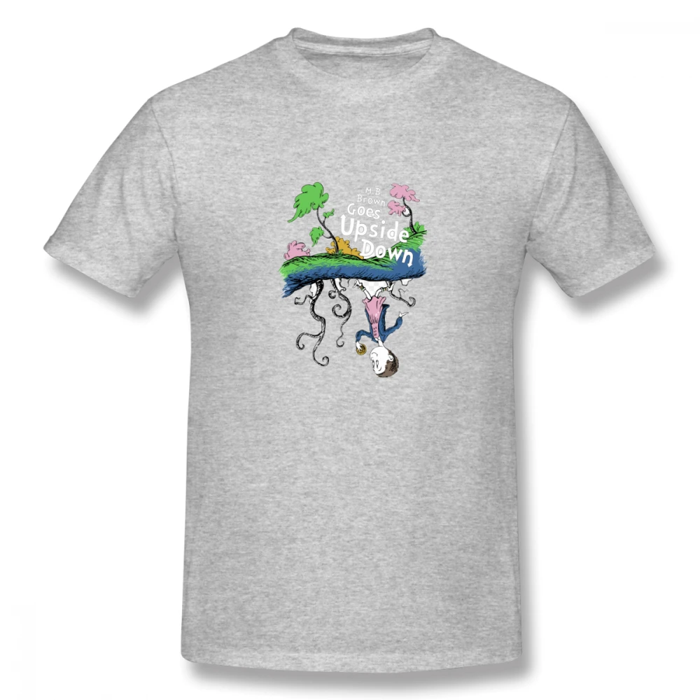

Stranger Things Upside Down off white Men's Basic Short Sleeve T-Shirt 100 Percent Cotton Graphic Tshirt
