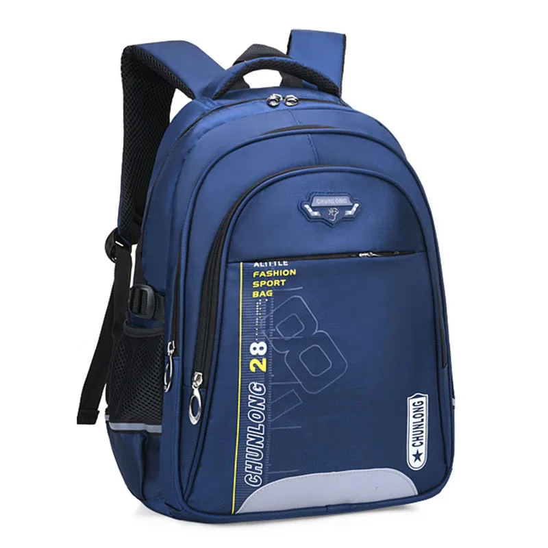 Рюкзак для мальчиков, школьные сумки в консервативном стиле, рюкзак высокого качества, детские школьные сумки для детей начальной школы - Цвет: Dark blue S