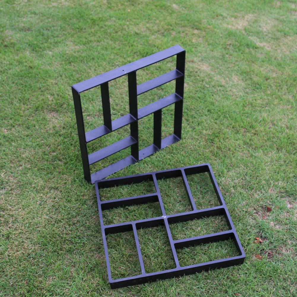Plastic Path Maker Mold Reusable Concrete Cement Stone Brick Design DIY Manually Paving Paver Walk Mould Garden Building Tool