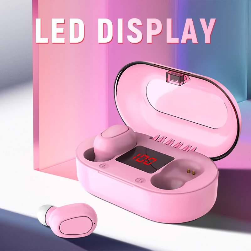 

LUSHUO Bluetooth Earphone With Microphone LED Display Wireless Bluetooth Earbuds Earphones IPX5 Waterproof Headsets