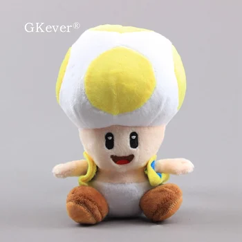 

Super Mario Toad Mushrooms Yellow Color 17 cm Figure Dolls Children Gift