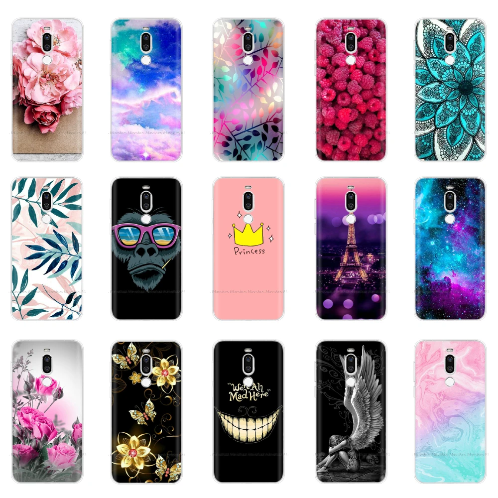 Cases For Meizu Back Cover For Meizu X8 X 8 Flowers Cat Patterned Phone Shell Cover Soft TPU Silicone Protective Cases Fundas Coque For Meizu X8 cases for meizu black