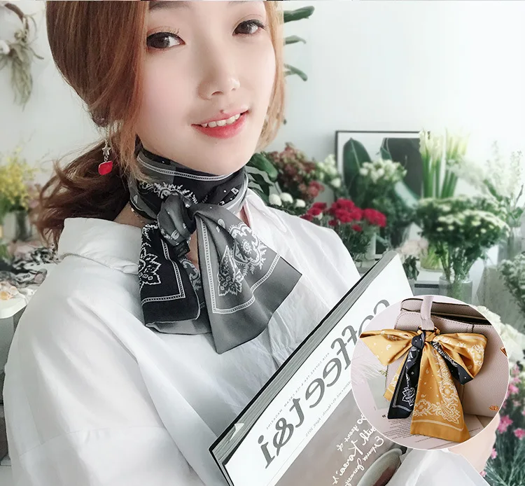 Корейский стиль новые продукты узкая полоса прямоугольное Cashew прямоугольное полотенце маленький шелковый платок Versitile модный платок Wo