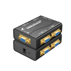 Séparateur de Signal VGA 1 pièce 1 à 2, HD, VGA, 250 MHz, UHD, duplicateur vidéo, amplificateur, compatibilité pour le signal 150/250 MHz 