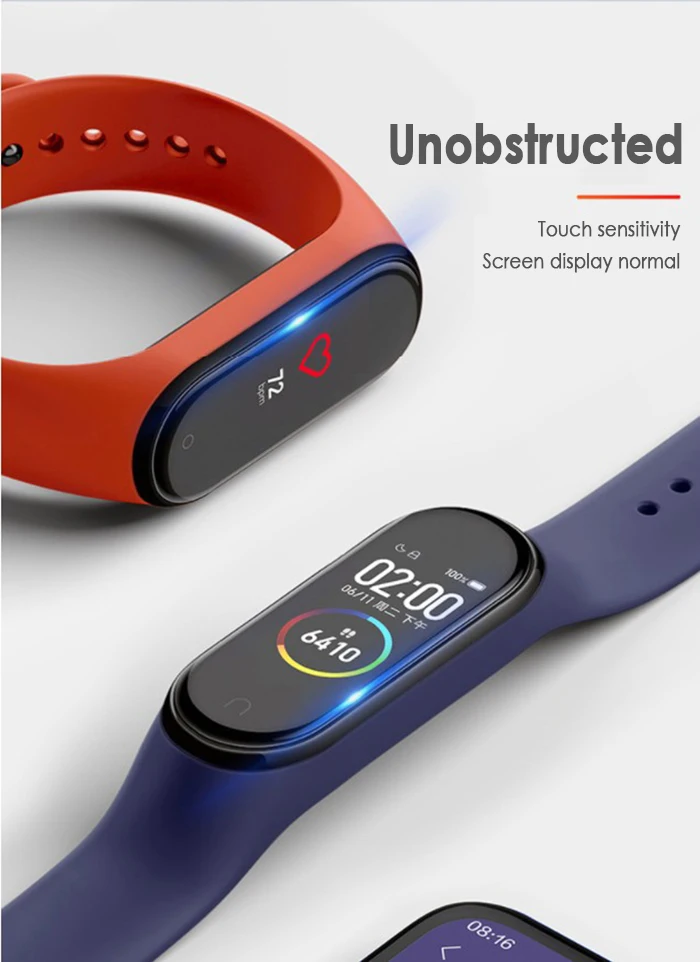 Защитная пленка для mi band 4, Взрывозащищенная/устойчивая к царапинам Защитная пленка для mi band 4, стекло(не закаленное стекло