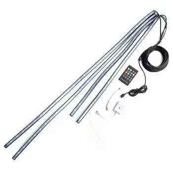 

RGB Multicolor Flexible Flowing Car LED Light Underglow Underbody Waterproof Tube System Neon Atmosphere Light