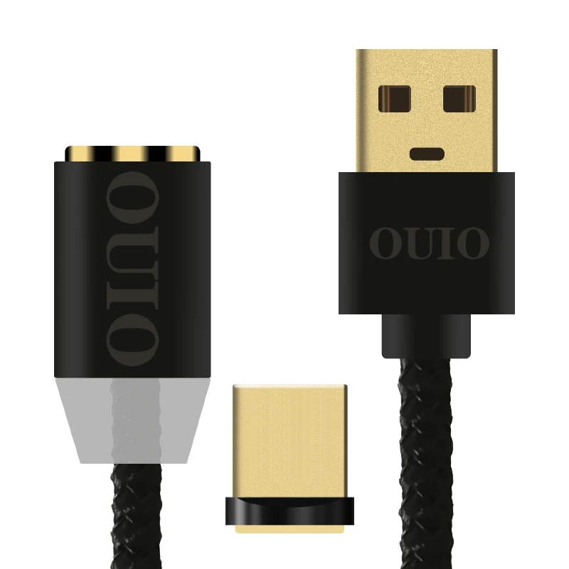 Black For Type C Магнитный зарядный кабель для телефона, кабель USB type-c, кабель для быстрой зарядки, магнитный кабель для мобильного телефона, зарядное устройство USB для Iphone11XRxiaomi - Цвет: Black For Type C