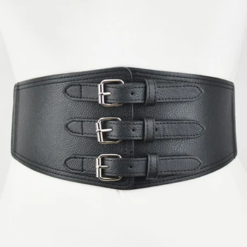 

Fashion 2020 Women Wide Belts For Women Belt PU Leather Belt Corset Designer Brand