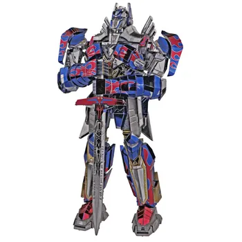 

Transformers Toys 3D Metal Puzzle Transformers 5 Optimus Prime 23.5cmFull-length Model with Sword Children gift Collection model