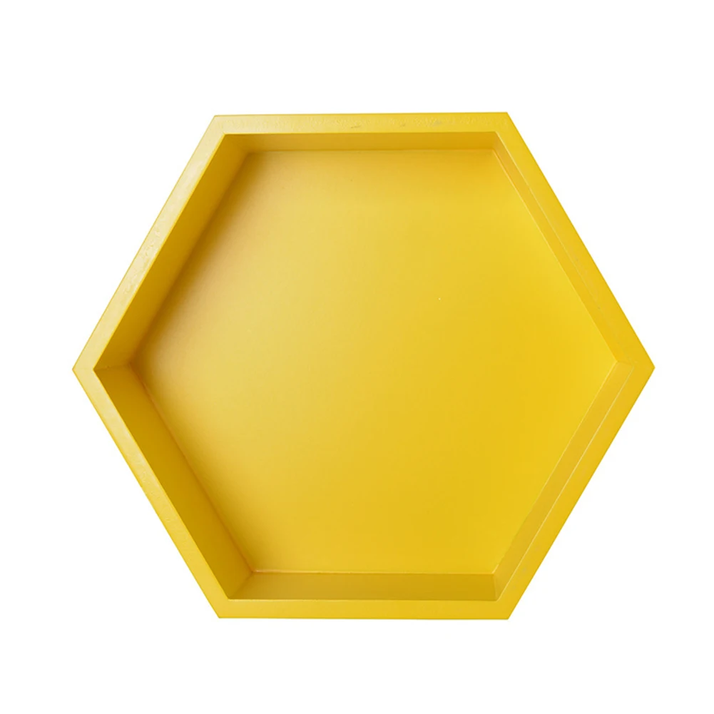 Деревянный настенный шестигранный стеллаж для хранения дисплей держатель Полка для офиса детей украшение дома