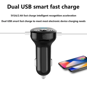 

2020 Wireless Bluetooth Handsfree Car Kit FM Transmitter MP3 Player Dual USB Charger for Car Radio Exterior Accessories