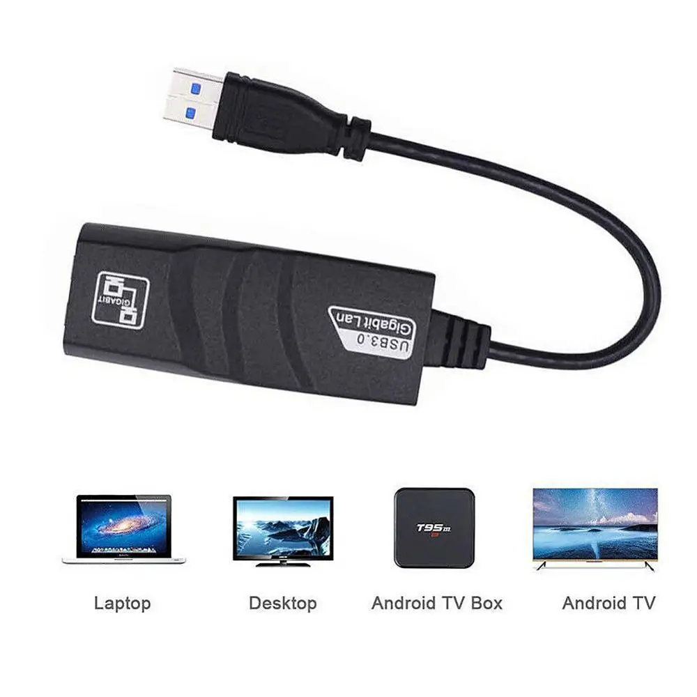 Сетевой адаптер USB 3 0 к RJ45 Gigabit Ethernet LAN (10/100/1000) Мбит/с сетевая карта для ПК и