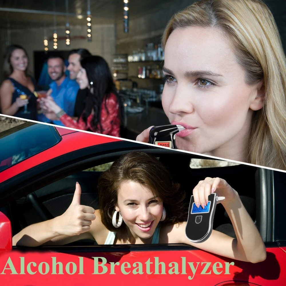 AT-818 Professional Police Digital Breath Alcohol Tester Breathalyzer Analyzer Detector alcohol tester breath alcohol tester