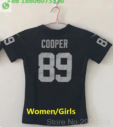 А+++ Качество Женщины 24 marshawn lynch 52 khalil mack 89 amari cooper 4 Derek Carr Джерси Окленд - Цвет: for women