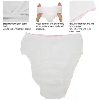 

Adult Diaper 4 PCS Disposable Cotton Underwear Pantie for Pregnant Women Postpartum Confinement Travel for Elderly