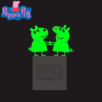 

NEW Peppa Pig Sticker Star and Moon Energy Storage Fluorescent Glow In The Dark Luminous Stickers for Kids Party Toys