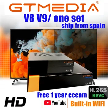

New cheap Gtmedia FreesatV8 V9 IPTV Hd DVB-S2Cccam Cline Satellitare Ricevitore Tv in Wifi Potere da V8 Super 3 Anni di Eur