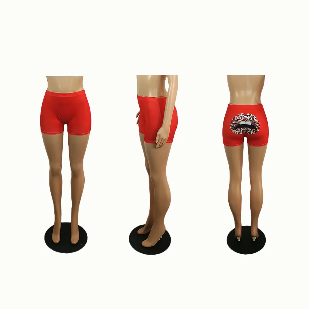 women's swim shorts New Style Summer Fashion Sexy Shorts Back Print Sexy Night Club High Waist Women Shorts dolphin shorts