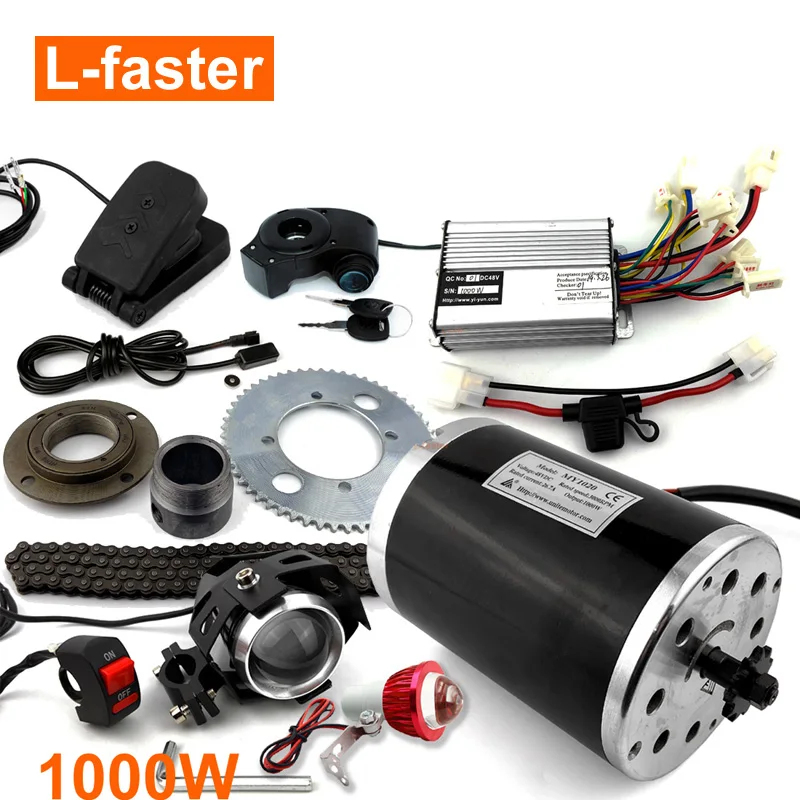 Bracketless 48v 1000w Electric Gokart Chain Drive Motor With Controller