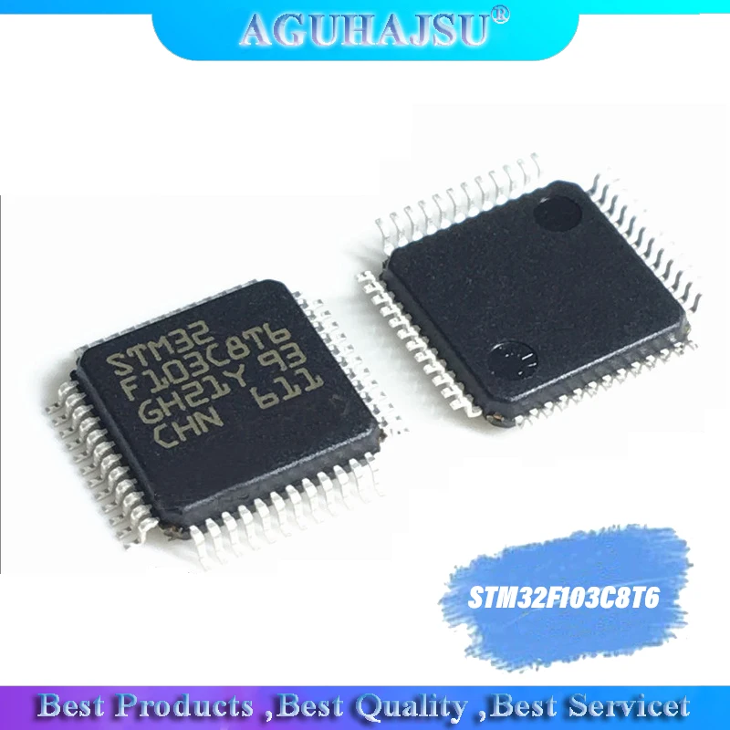 2 шт. новый микроконтроллер STM32F103C8T6 LQFP48 32F103C8T6 QFP48 QFP ARM чип 64K флэш