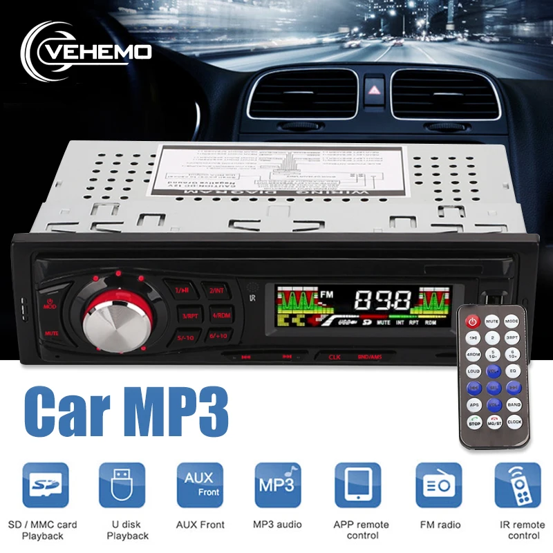 AUX/USB/TF Автомагнитола Авто Аудио AUX вход 12 В Автомобильный MP3-плеер для автомобильной электроники