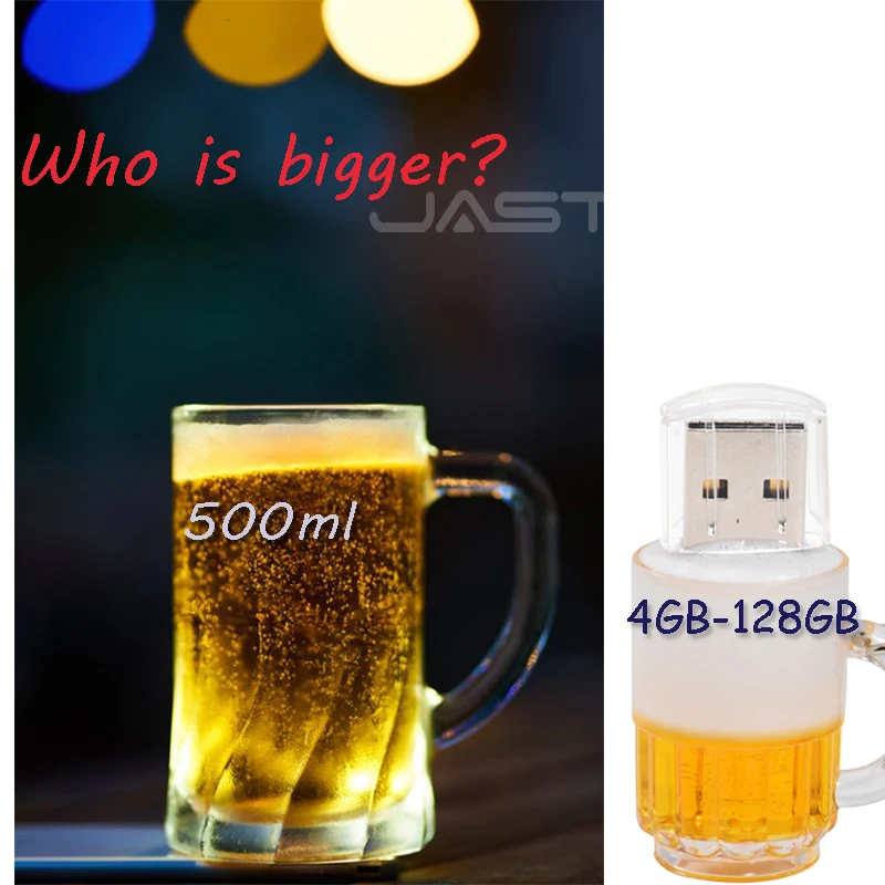 SHANDIAN Beer Keyshain USB флэш-накопитель 32 ГБ 16 ГБ 8 ГБ 4 ГБ USB 2,0 флэш-карта памяти U Stick