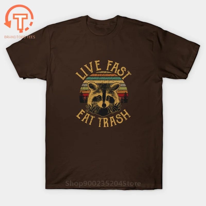 Live Fast Eat Trash Raccoon T Shirt Funny Rocket Raccoon T-Shirt Elegante Guardians T-Shirt Da Uomo In Cotone 100% Cartoon Galaxy Shirt