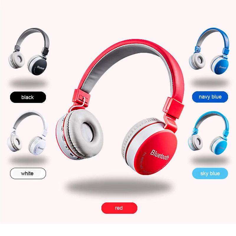 Беспроводные стереонаушники Bluetooth с супербасами гарнитура AUX sd карта
