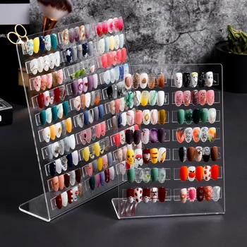 

DropShipping Acrylic Nail Color Card Professional Model Nail display board Nail Gel Polish Display Book Chart Nail tips polish