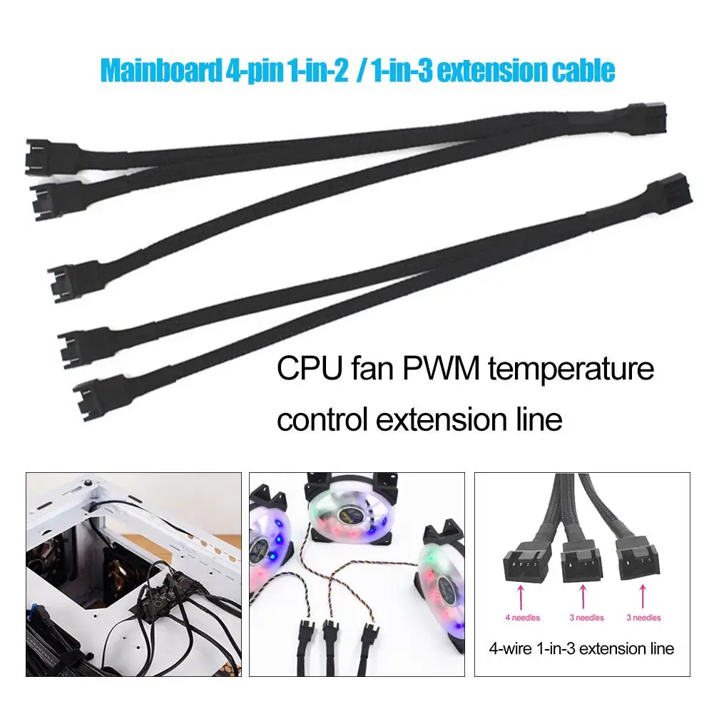 

Computer Case Mainboard CPU 4Pin PWM Connector Fan Extension Cable Wire Adapter