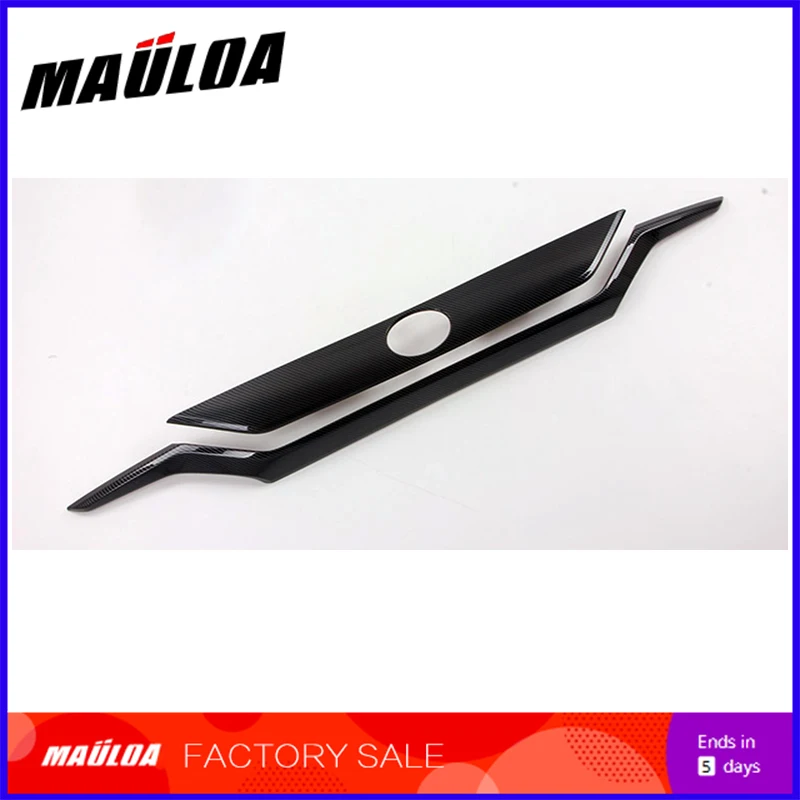 

Modified car ABS black carbon fiber rear trim strip 2 piece set Decorative frame accessories for RAV4 2019