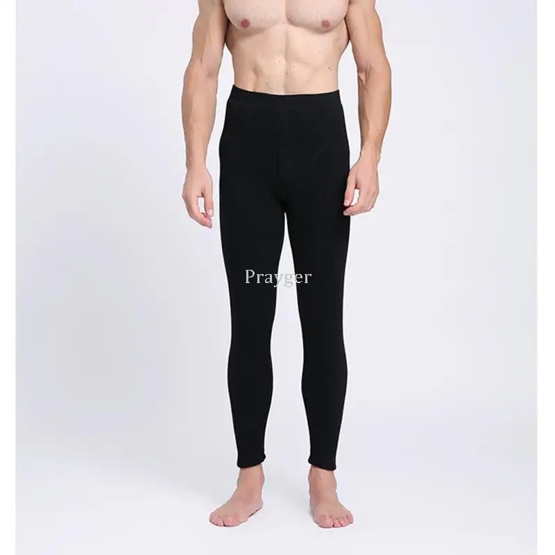 Men Thermal Underwear Fleeece Panties Velvet Warm Soft Winter Autumn Big Waist 4XL Long Johns Clothes