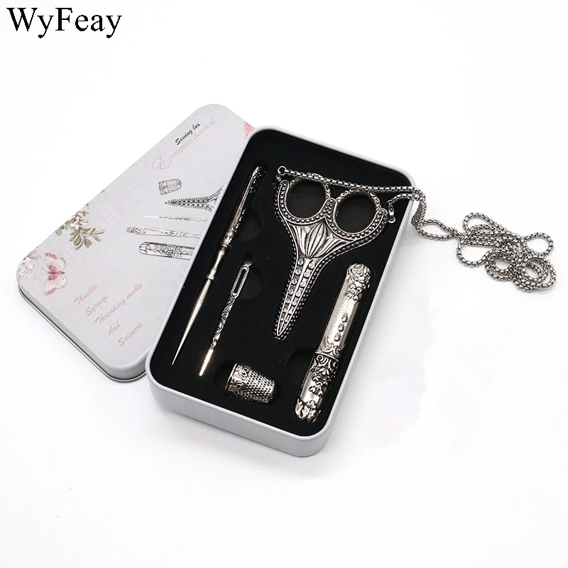 레트로 절묘한 빈티지 예술 가위, 수공예 자수, 바느질 용품, 직물 절단, 크로스 스티치 가위