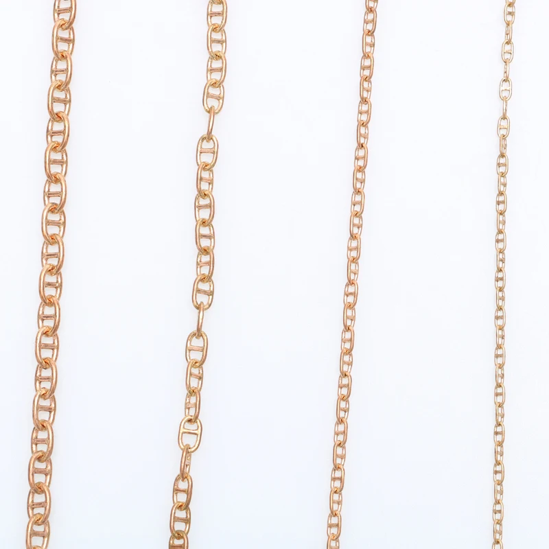 1PCS RC Simulation Boat Model DIY Parts Copper Railing Chain Marine Use Anchor Chains 16-200 Ratio Mini Link