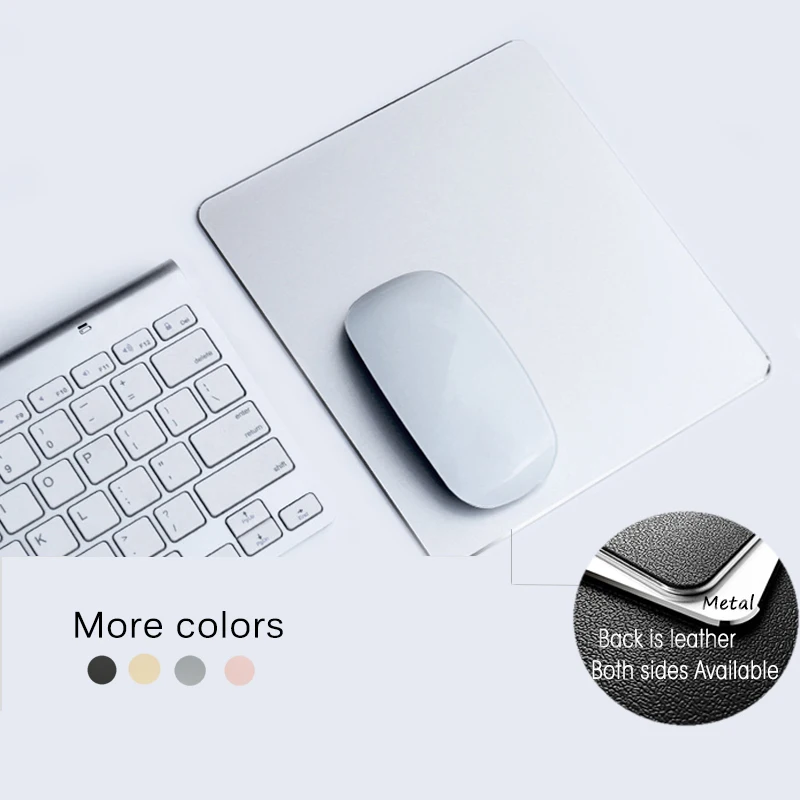 Business Metal Mouse Pad Double-side Aluminium Waterproof Anit-slip Hard Mouse-pad Suitable for Office Macbook Laptop mouse pad