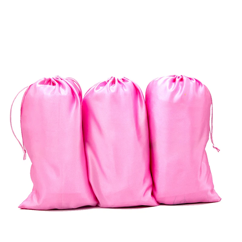 16 цветов 18x30 см пустой светильник розовый, розовый, ярко-розовый девственные волосы упаковка атласный Шелковый пакет подарок пряди для волос упаковка сумки