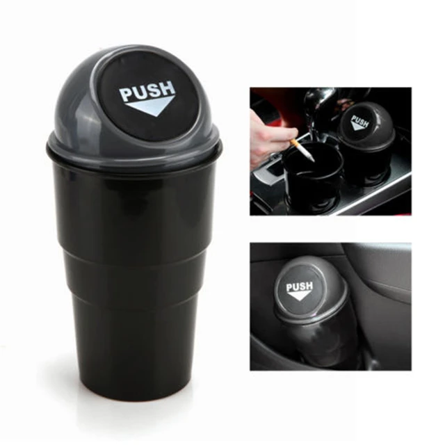 Small and Beautiful Plastic Car Mini Trash Bin Rubbish Can Garbage Dust  Dustbin Cup (Useful for