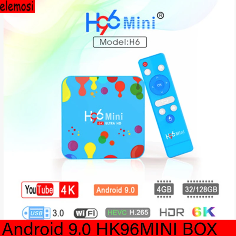

H96MINI H6 Smart TV BOX All Chi H6 Chip Network Set Top Box Android 9.0 TV Box 6K Netflix Google Play 4GB 128GB Set Top Box