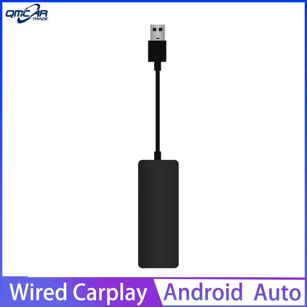 

QMCAR Smart link Wired Apple USB CarPlay Dongle for Android Car Mini USB Carplay Stick with Android Auto Plug and Play Modified
