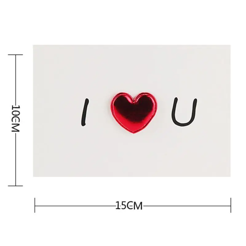 Valentine's day heart-shape LOVE  stereo greeting card Heartbeat design card 634E